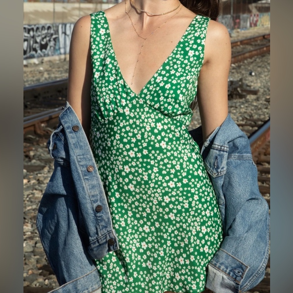RESA Frankie Mini dress in green floral. New. No tags.